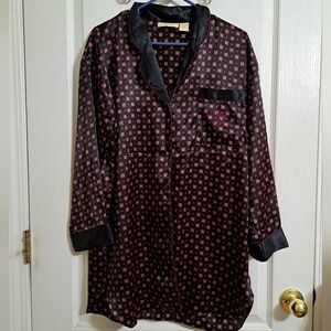 Victoria’s Secret Vintage Gold Label Satin Button Down Nightgown Size Medium
